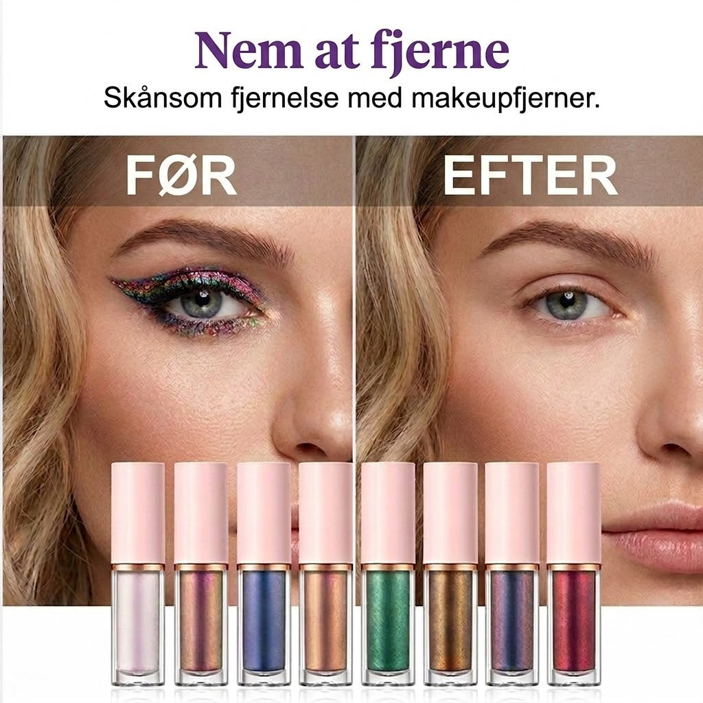 ✨ 8-deles sæt med flydende glimmer-eyelinere
