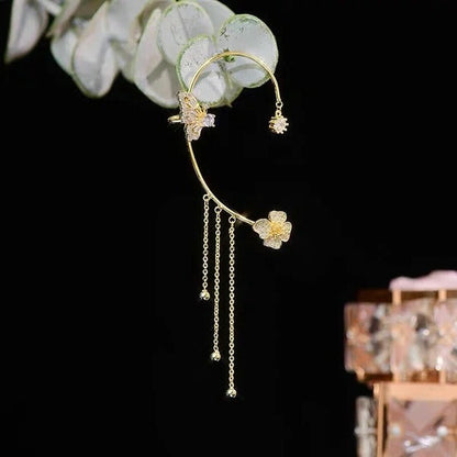 Enkle clip-on-øreringe med sommerfugle, blomstermotiver og kvaster – Elegante, behagelige og kræver ingen huller i ørerne