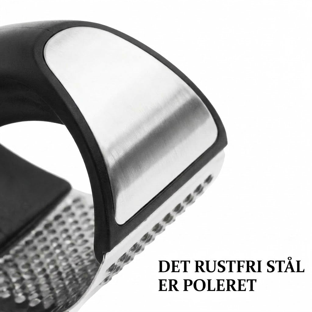 Hvidløgspresser: Bærbar hvidløgspresser i rustfrit stål