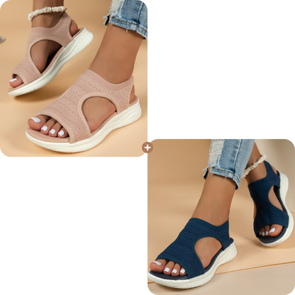 Komfortable og åndbare flade sandaler