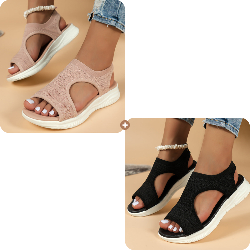 Komfortable og åndbare flade sandaler