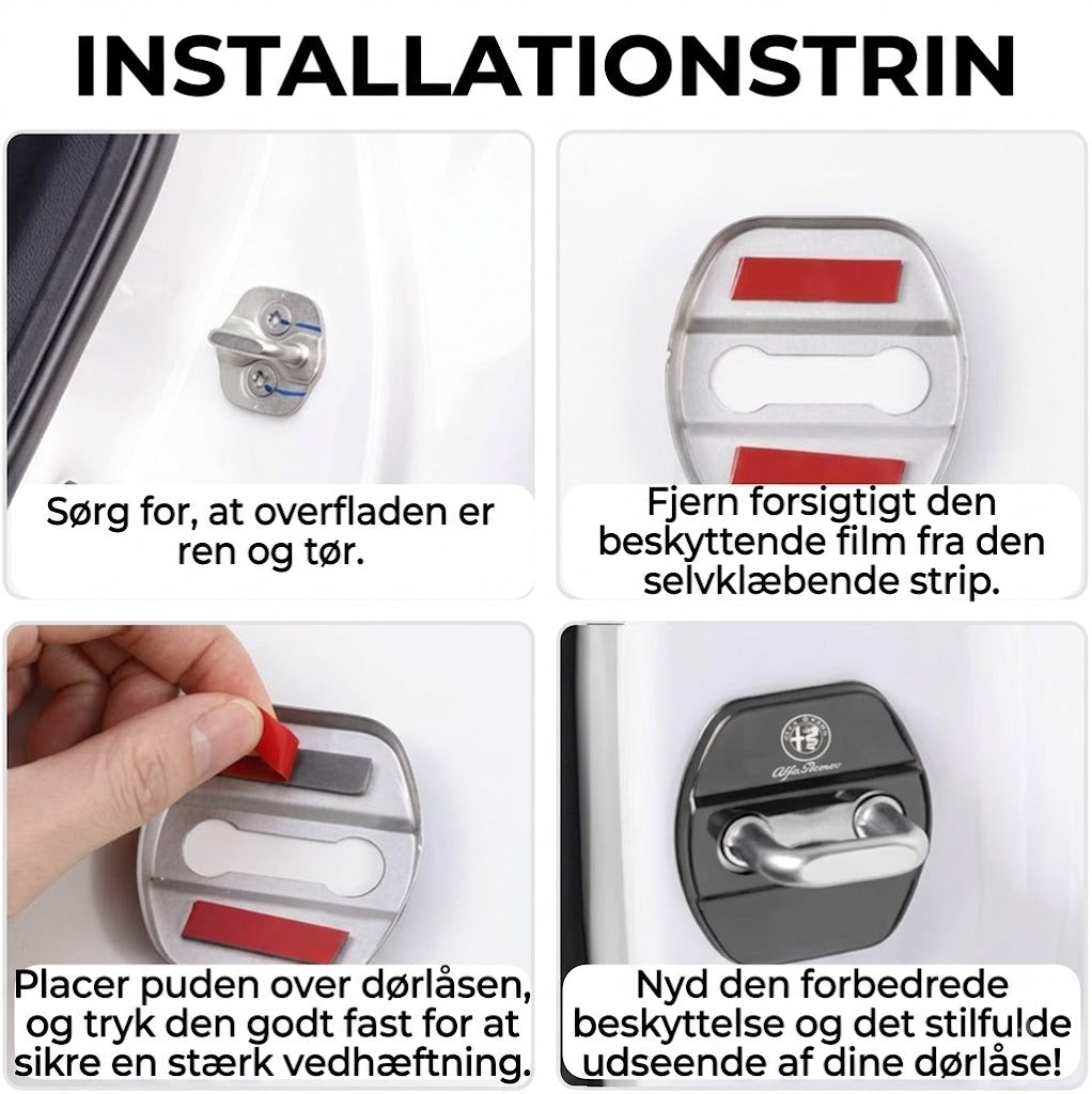 Eksklusiv beskyttelsespude til bildørlåse | Sæt med 4 stk.