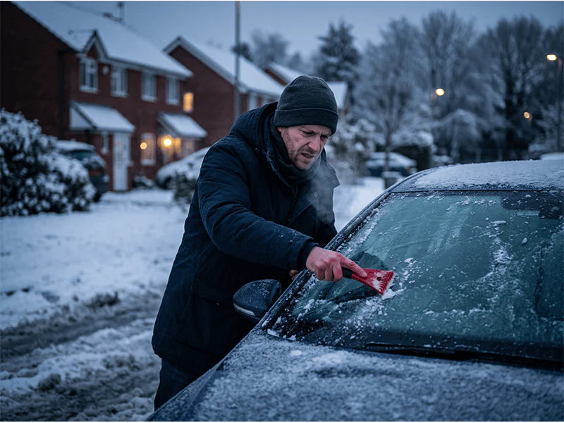 Tykt halvt bilcover til sol- og snebeskyttelse – frost- og uv-beskyttende bilgarage