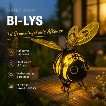 Solcelle-hængelampe i bi-design