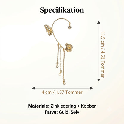 Enkle clip-on-øreringe med sommerfugle, blomstermotiver og kvaster – Elegante, behagelige og kræver ingen huller i ørerne