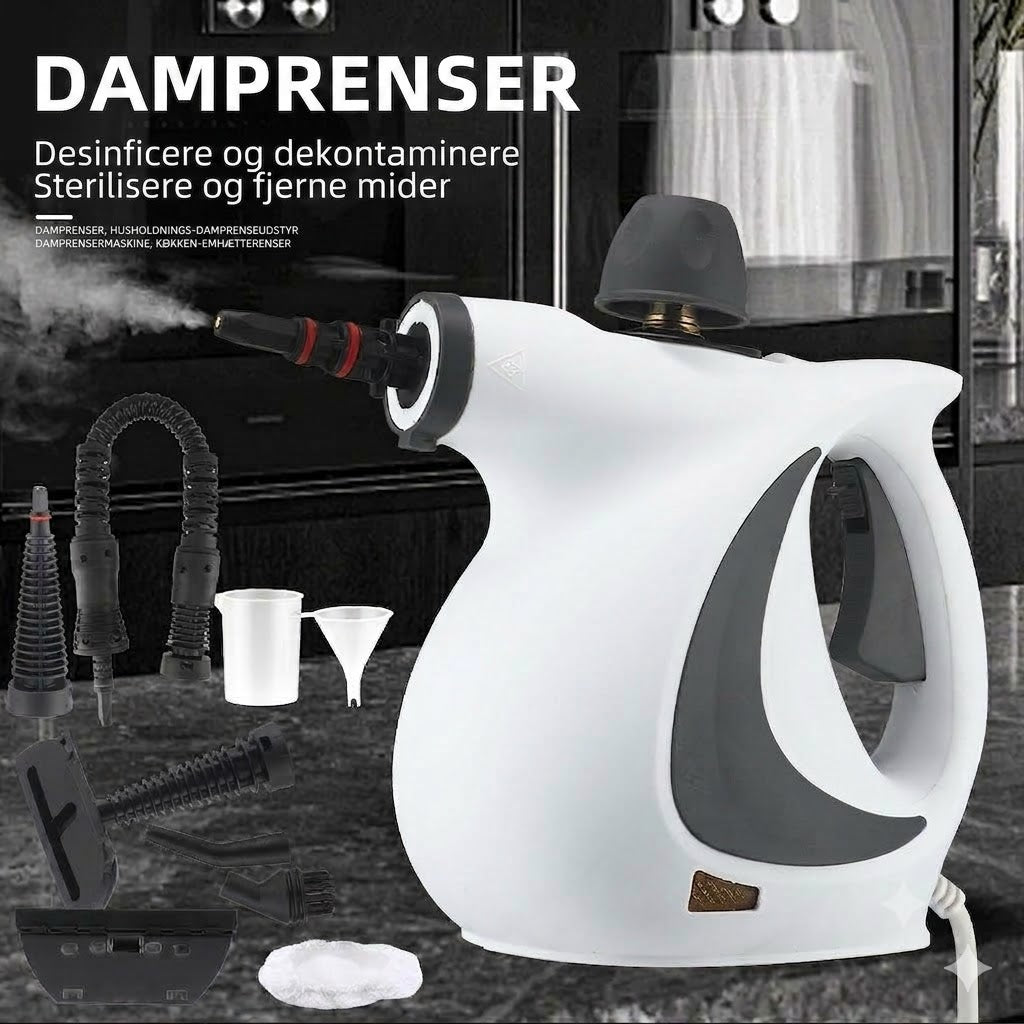 Damprenser – kraftfuld håndholdt damprenser til grundig rengøring.