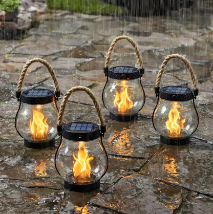 Solcelledrevet flammelampe