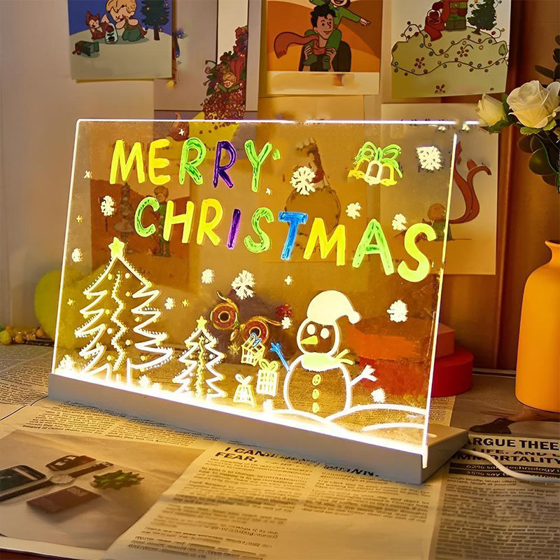 ✨🎄Julegaveidé! Lysende tegnebræt 🎁 Genanvendeligt og lysende, perfekt til børn 💡