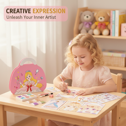 💖 Eksklusivt diamantmaleri og makeup-sæt med prinsessetema💎🎨
