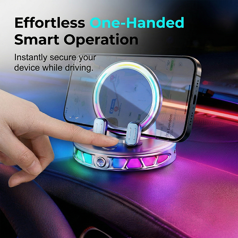 Mobilholder til bilen med RGB-lys