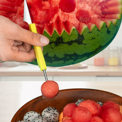 3-i-1 sæt med melonkuglejern og ske i rustfrit stål