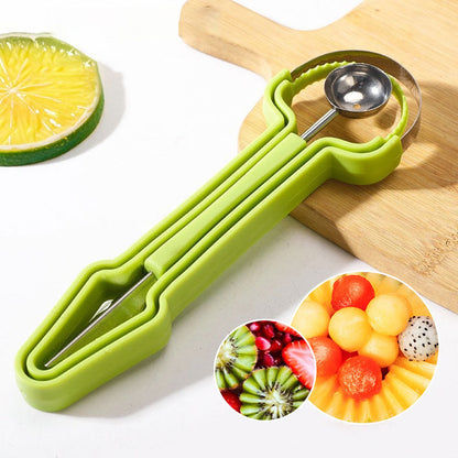 3-i-1 sæt med melonkuglejern og ske i rustfrit stål