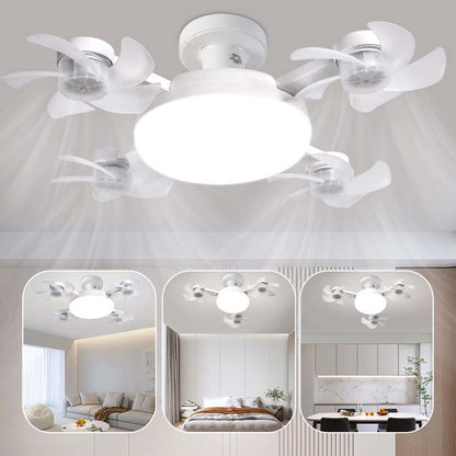 Ny E27 loftventilator med lys – 2-i-1 lydløs LED-ventilatorlampe