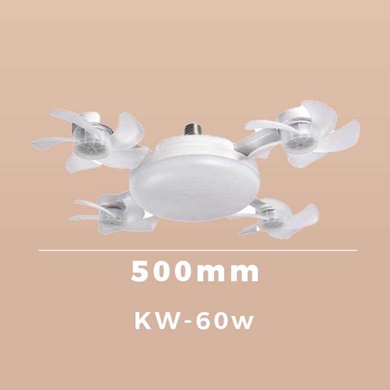 Ny E27 loftventilator med lys – 2-i-1 lydløs LED-ventilatorlampe