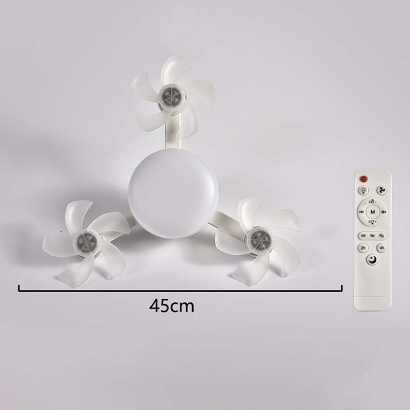 Ny E27 loftventilator med lys – 2-i-1 lydløs LED-ventilatorlampe