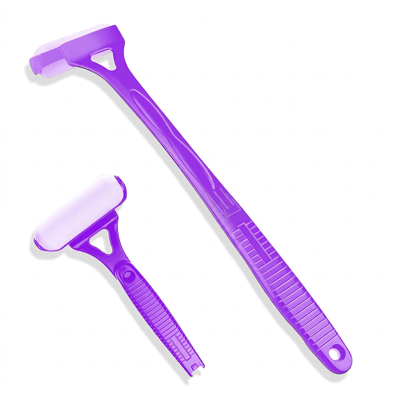 🥳 BESTSELLER 2026 🥳 Kropsapplikator med rulle og ergonomisk buet håndtag – nem og jævn påføring af kropslotion og solcreme