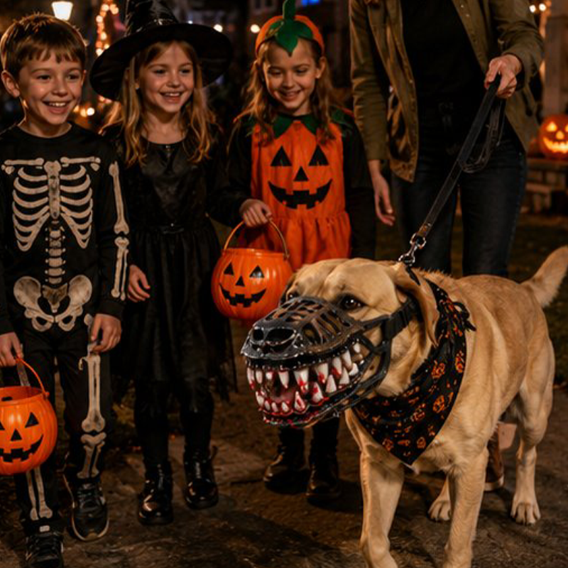 Realistisk og sjov Halloween-mundkurv til kæledyr