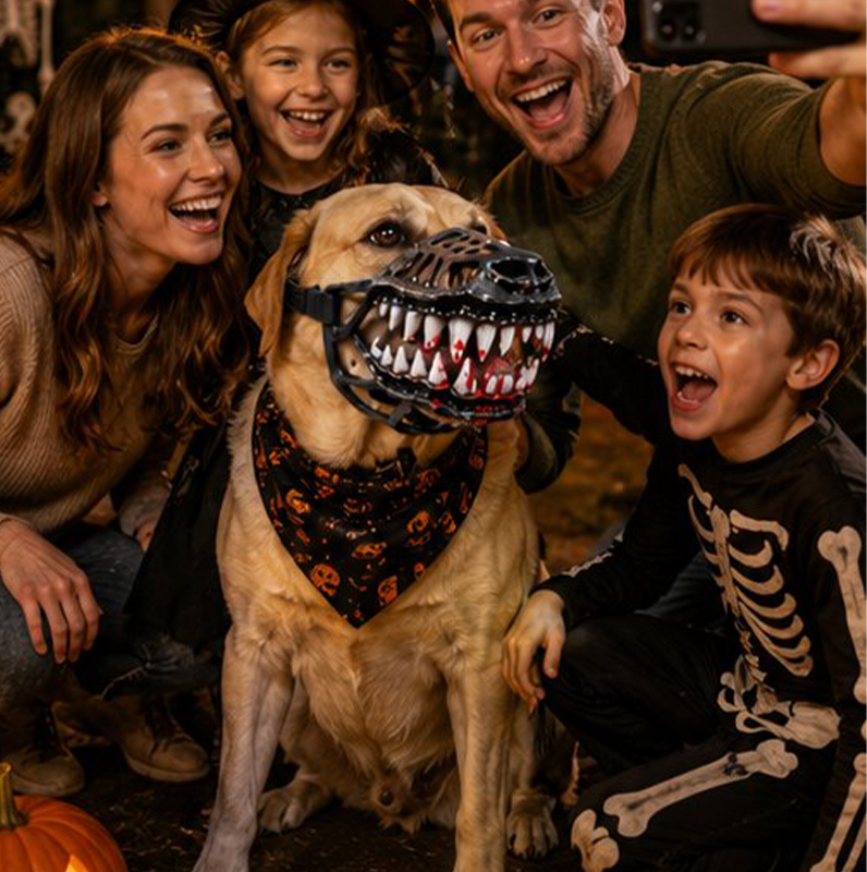 Realistisk og sjov Halloween-mundkurv til kæledyr